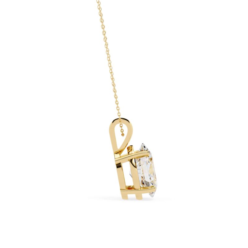 Oval Moissanite Pendant Necklace For Women - Image 3