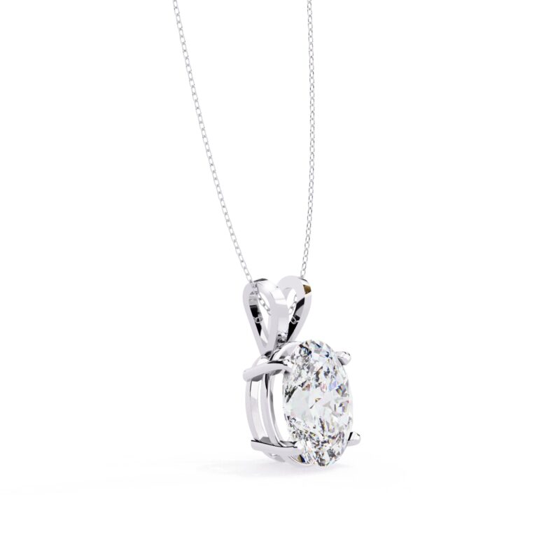 Oval Moissanite Pendant Necklace For Women - Image 8