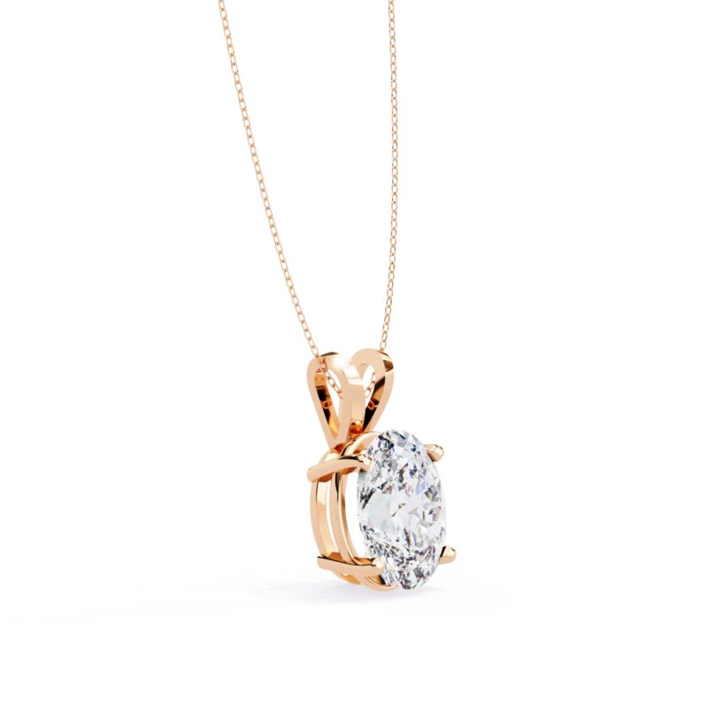 Oval Moissanite Pendant Necklace For Women - Image 9