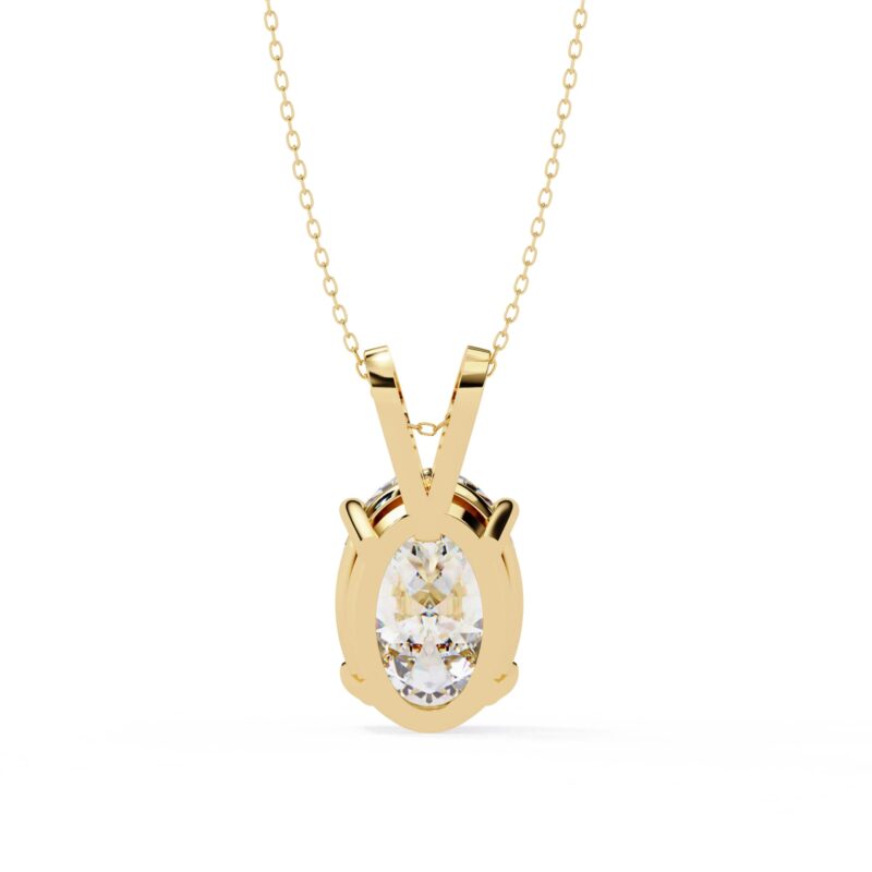 Oval Moissanite Pendant Necklace For Women - Image 10