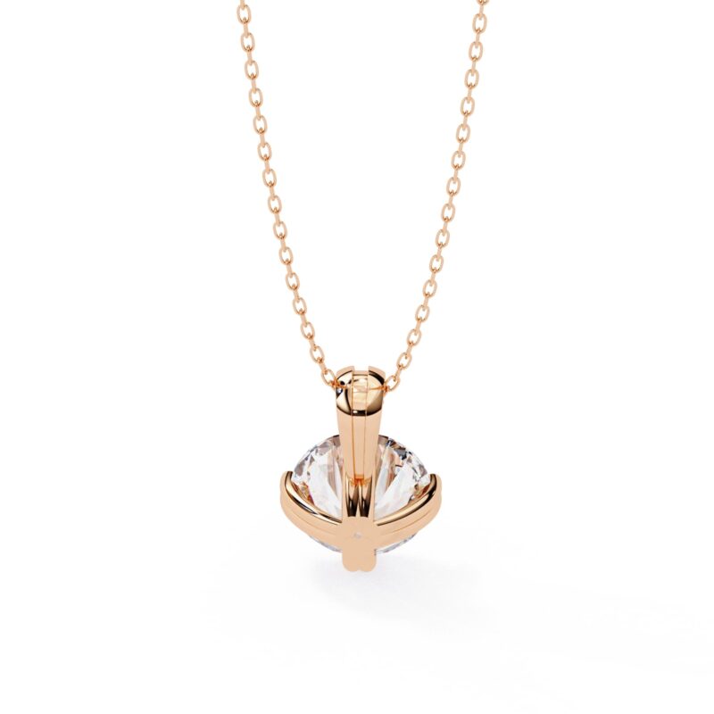 Round Moissanite Pendant Necklace For Women - Image 10