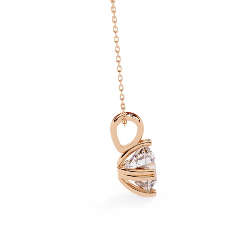 Round Moissanite Pendant Necklace For Women - Image 9
