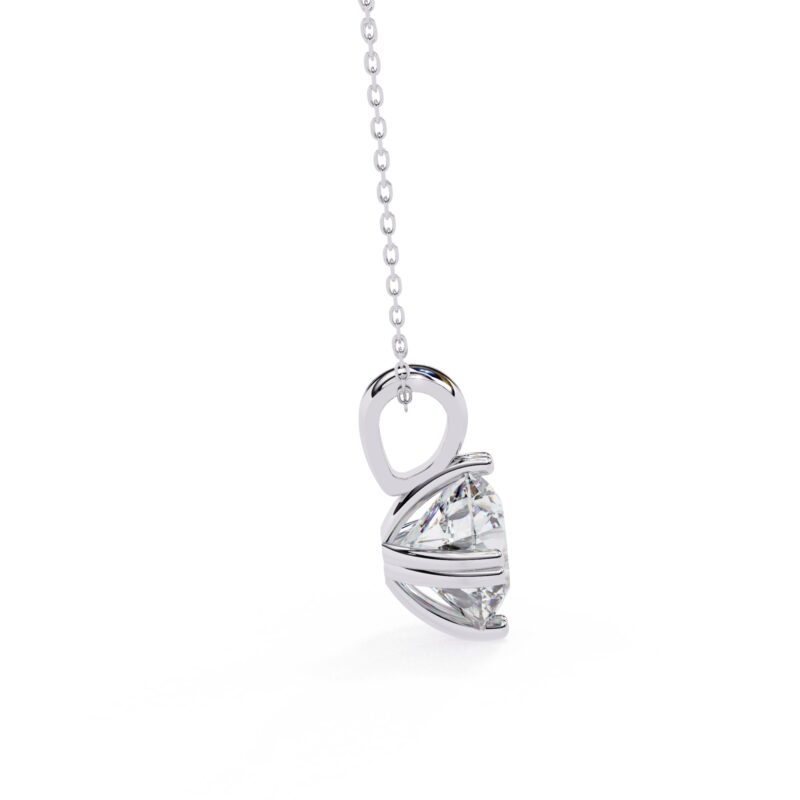 Round Moissanite Pendant Necklace For Women - Image 7
