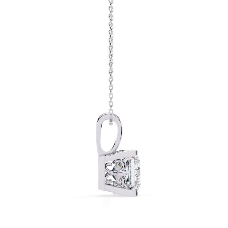 Princess Moissanite Pendant Necklace For Women - Image 6