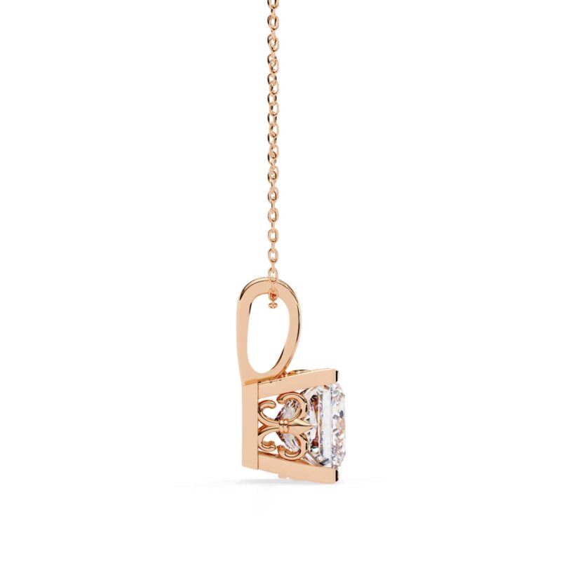 Princess Moissanite Pendant Necklace For Women - Image 4
