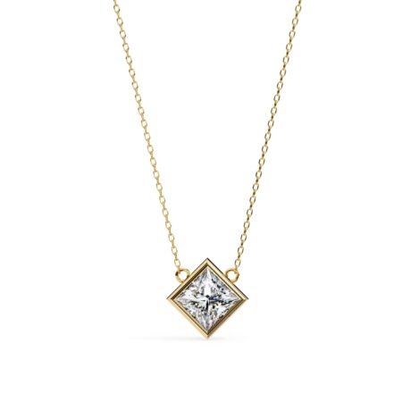 Princess Moissanite Pendant Necklace For Women