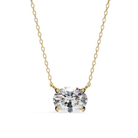Oval Moissanite Pendant Necklace For Women