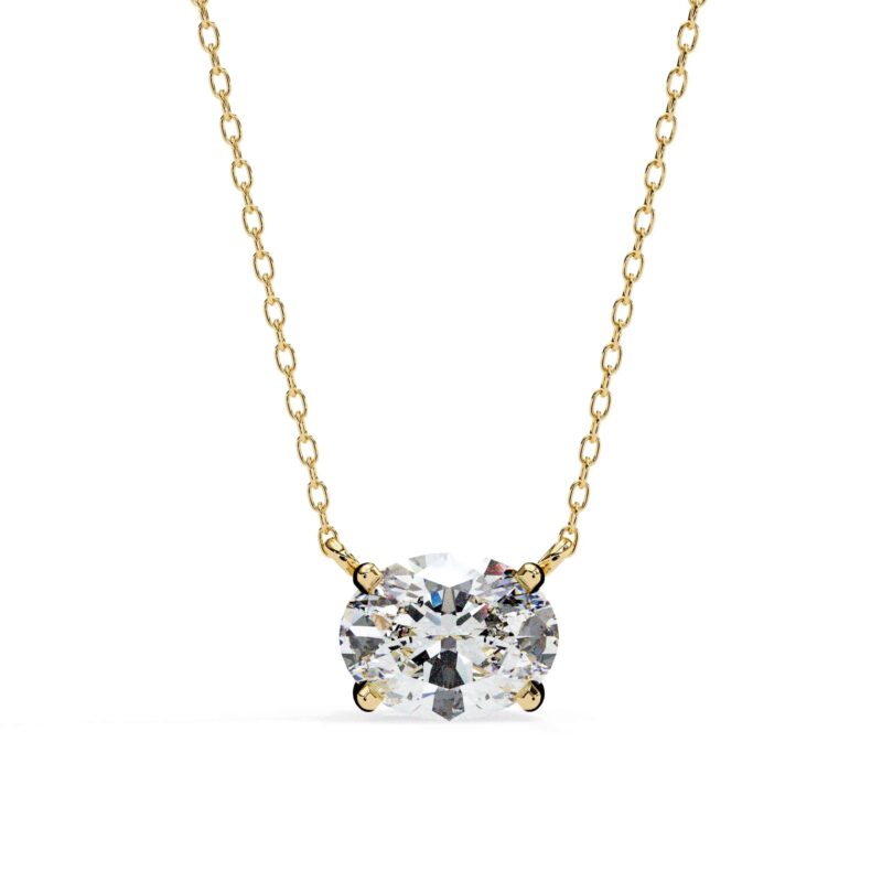 Oval Moissanite Pendant Necklace For Women