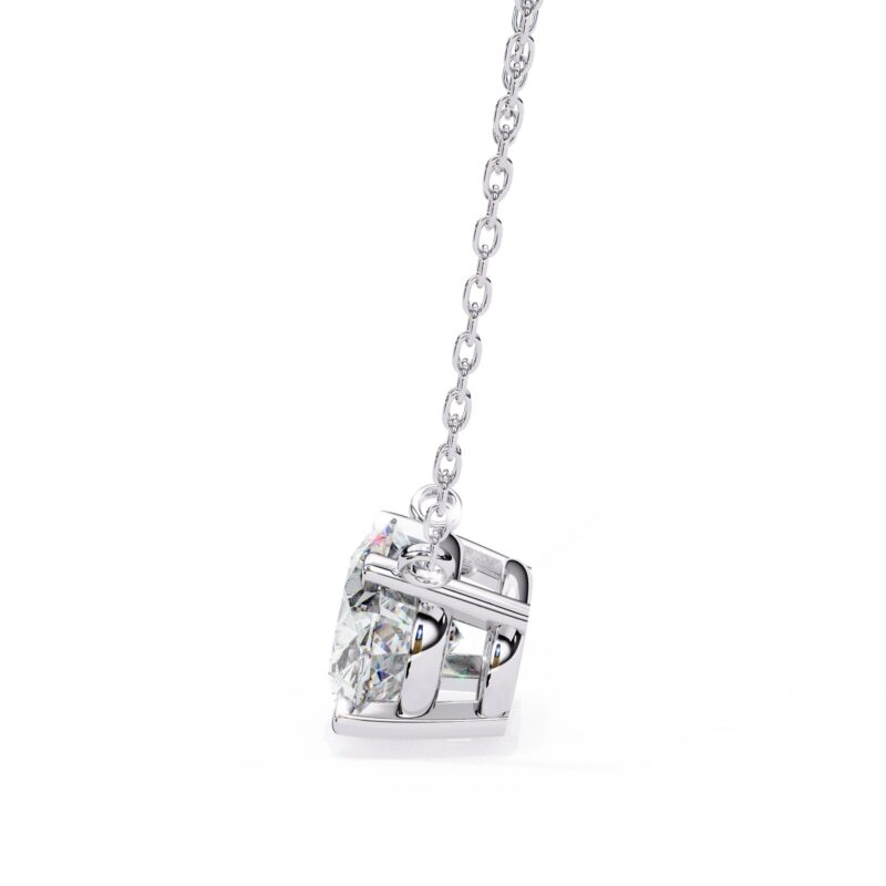 Oval Moissanite Pendant Necklace For Women - Image 4