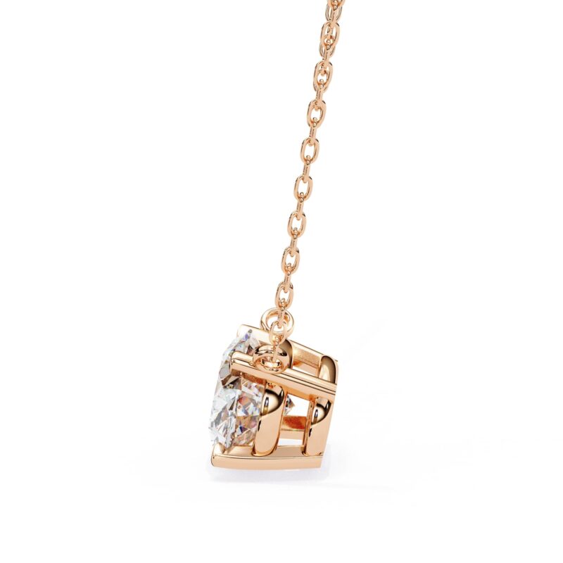Oval Moissanite Pendant Necklace For Women - Image 3