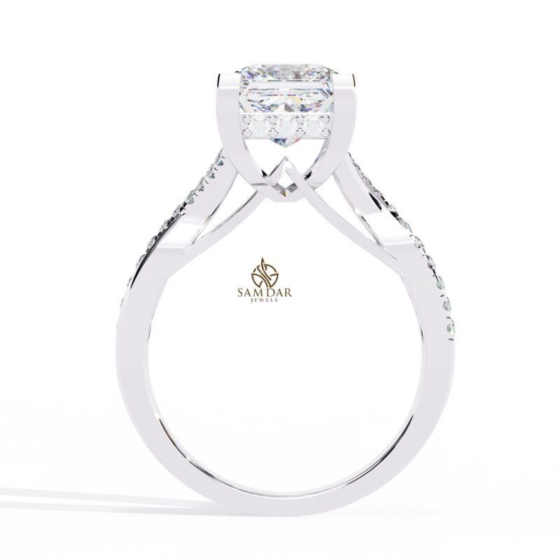 2ct Princess Cut Moissanite Engagement Ring Infinity Unique Gold Wedding Ring Dainty Diamond Bridal Ring Promise Anniversary Gift For Women - Image 7