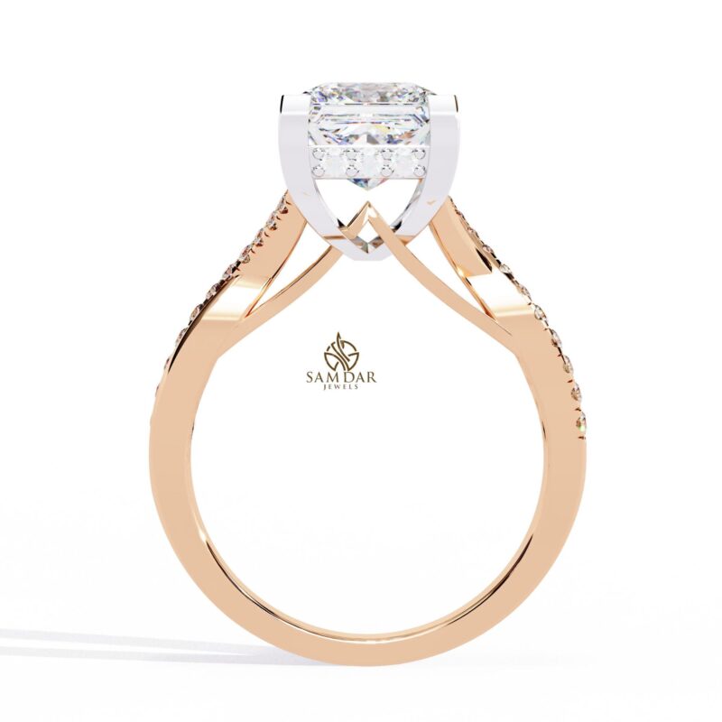 2ct Princess Cut Moissanite Engagement Ring Infinity Unique Gold Wedding Ring Dainty Diamond Bridal Ring Promise Anniversary Gift For Women - Image 6