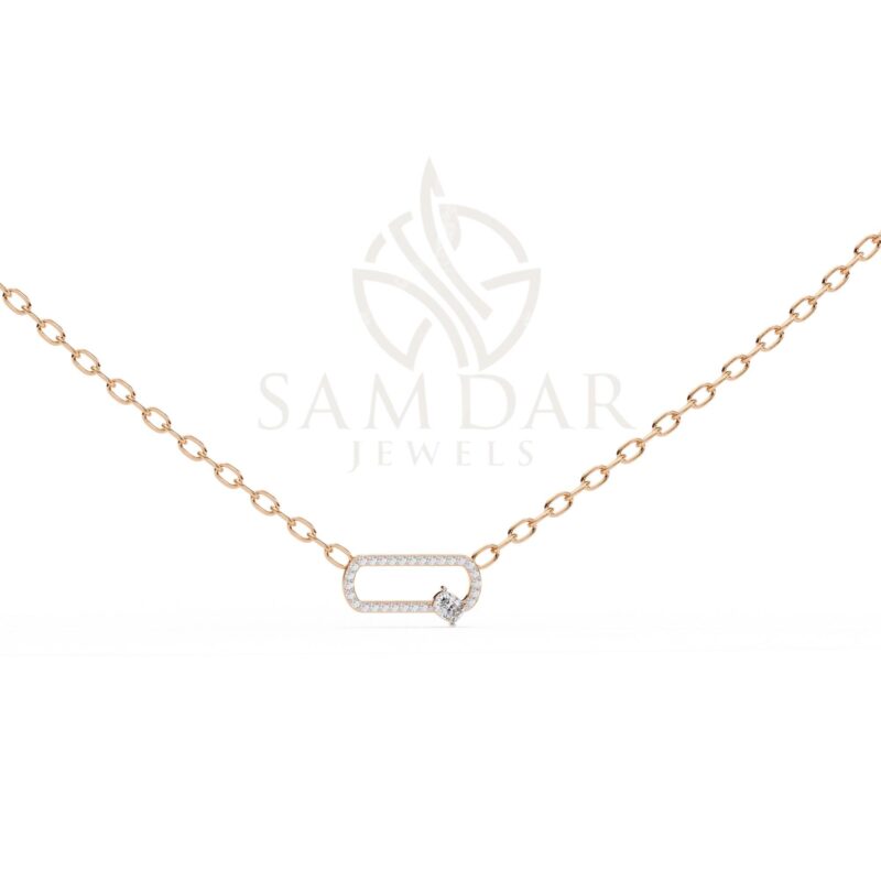 Eternity Shape Pendant Necklace with 18" Link Chain Moissanite Minimalist Wedding Anniversary Gift For Her Bound Love Symbol Pendant Women - Image 4