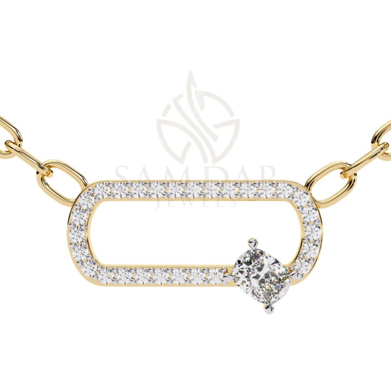 Eternity Shape Pendant Necklace with 18" Link Chain Moissanite Minimalist Wedding Anniversary Gift For Her Bound Love Symbol Pendant Women - Image 10