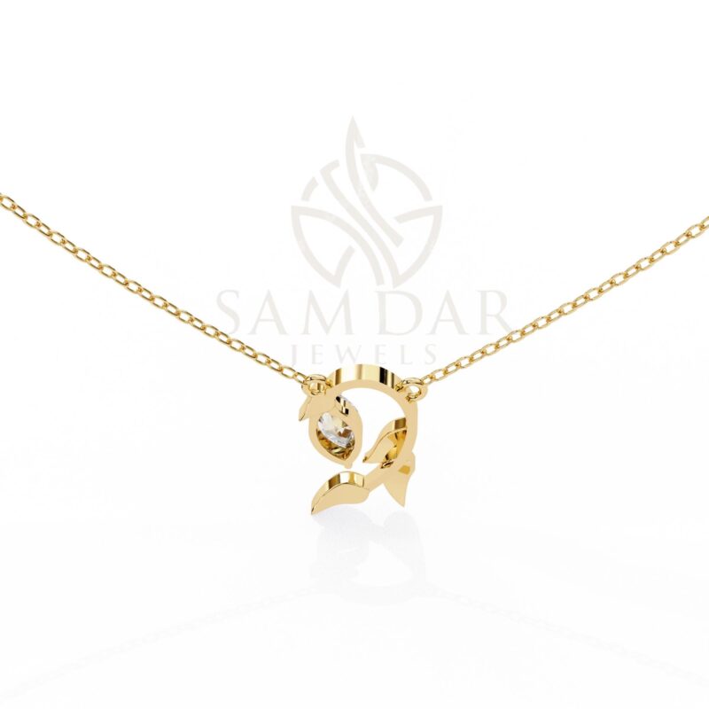 Leaf Shape Pendant Necklace with 18" Link Chain Marquise Moissanite Minimalist Wedding Anniversary Gift For Her Love Symbol Pendant Women - Image 8