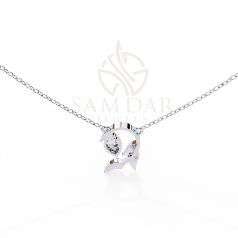 Leaf Shape Pendant Necklace with 18" Link Chain Marquise Moissanite Minimalist Wedding Anniversary Gift For Her Love Symbol Pendant Women - Image 10