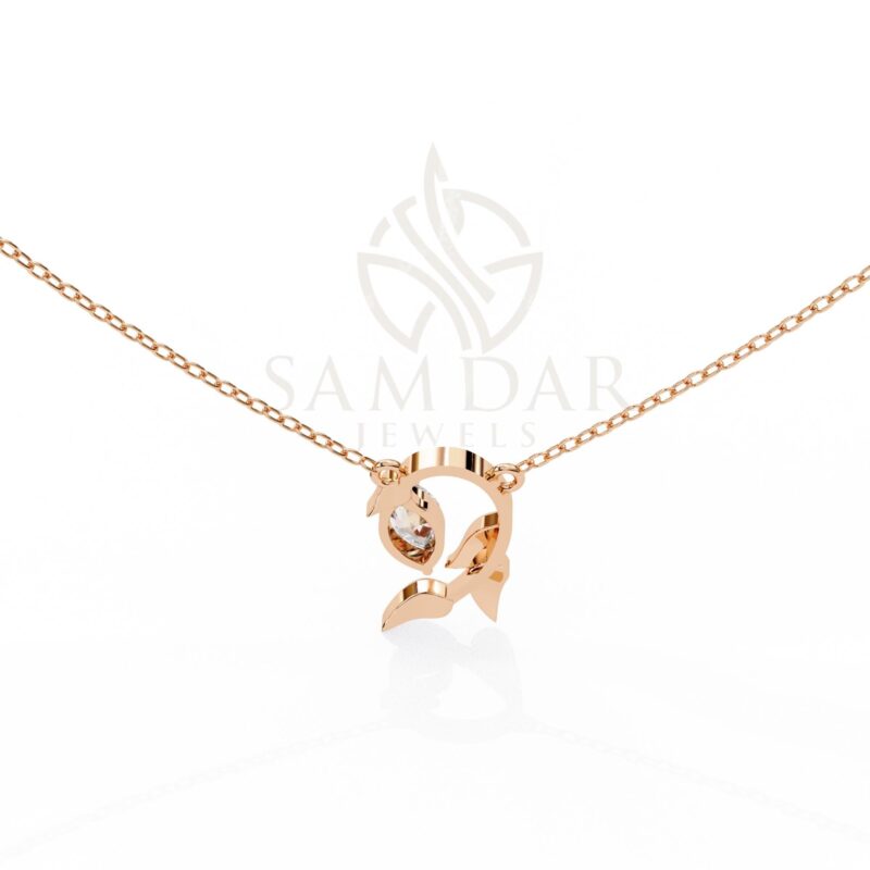 Leaf Shape Pendant Necklace with 18" Link Chain Marquise Moissanite Minimalist Wedding Anniversary Gift For Her Love Symbol Pendant Women - Image 9