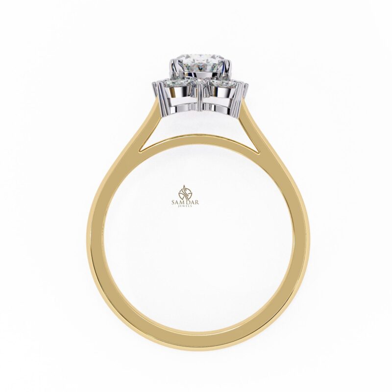 Oval Lab Grown Diamond Ring, 14k Solid Gold 1.2ctw Certified Lab Diamond Engagement Ring for Women, Solitaire Wedding Ring, Halo Wedding - Image 10