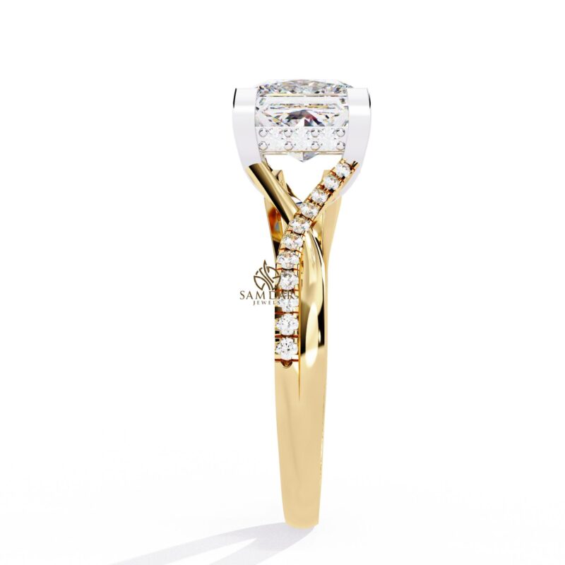 2ct Princess Cut Moissanite Engagement Ring Infinity Unique Gold Wedding Ring Dainty Diamond Bridal Ring Promise Anniversary Gift For Women - Image 10