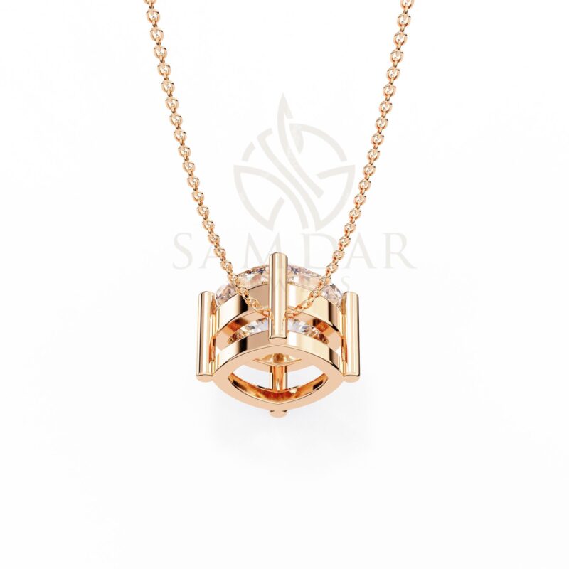 Cushion Cut Moissanite Pendant Necklace Solitaire Moissanite Tilted Set Jewelry Anniversary Gift Birthday Gift for Her 18" Link Chain - Image 9