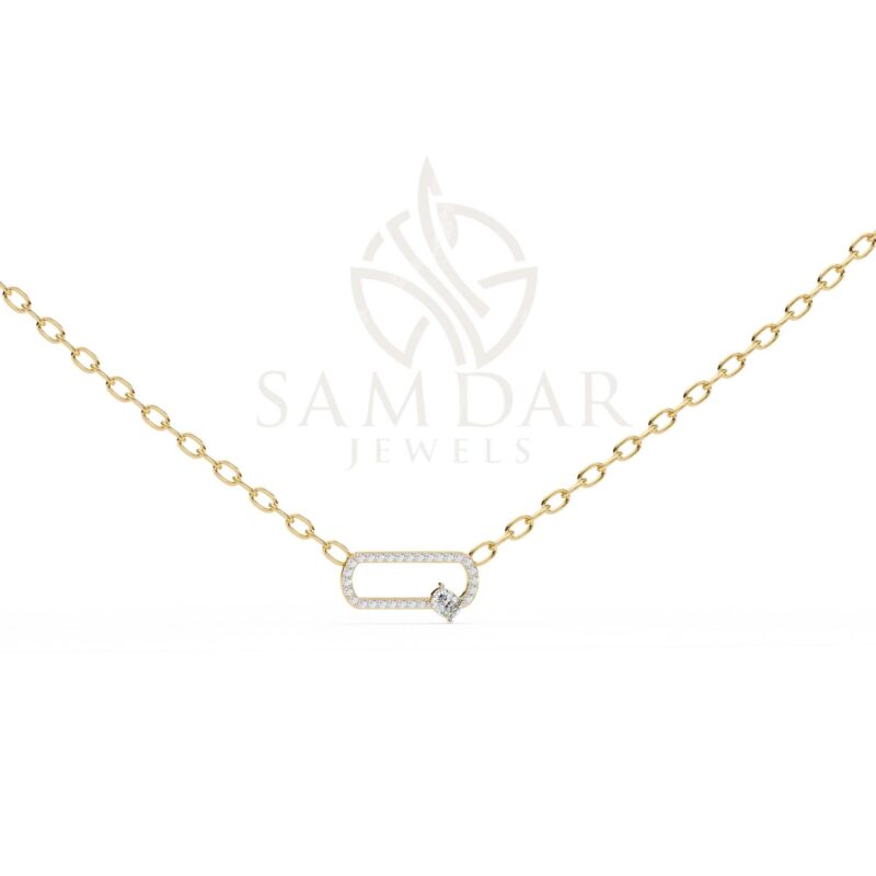 Eternity Shape Pendant Necklace with 18" Link Chain Moissanite Minimalist Wedding Anniversary Gift For Her Bound Love Symbol Pendant Women - Image 3