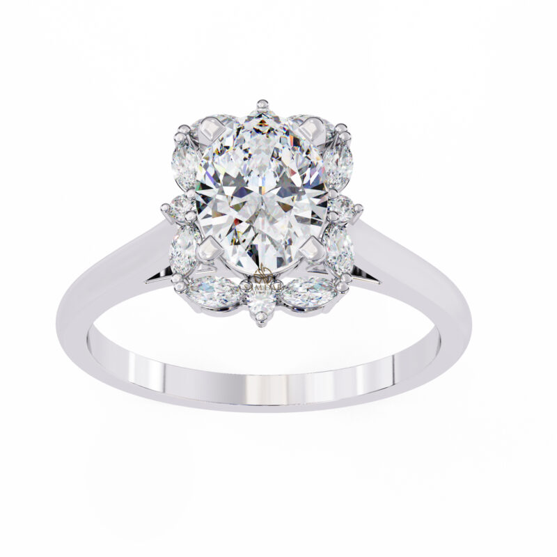 Oval Moissanite Engagement Ring For Women - Image 2