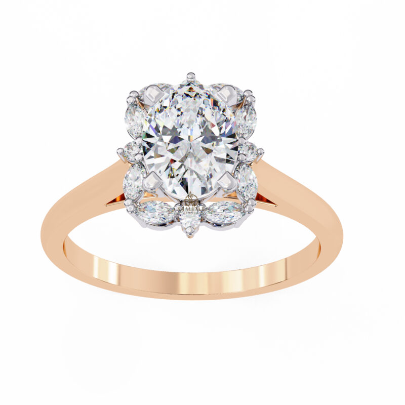 Oval Moissanite Engagement Ring For Women - Image 4