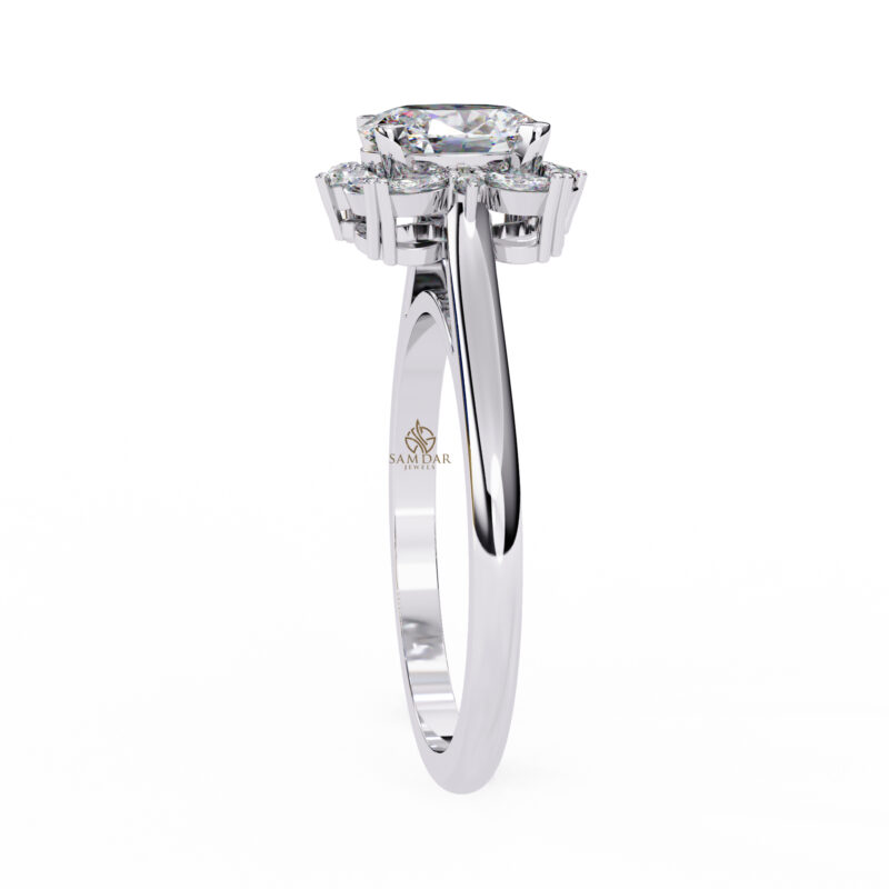 Oval Moissanite Engagement Ring For Women - Image 6