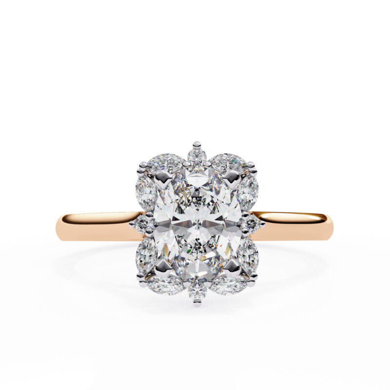 Oval Moissanite Engagement Ring For Women - Image 9