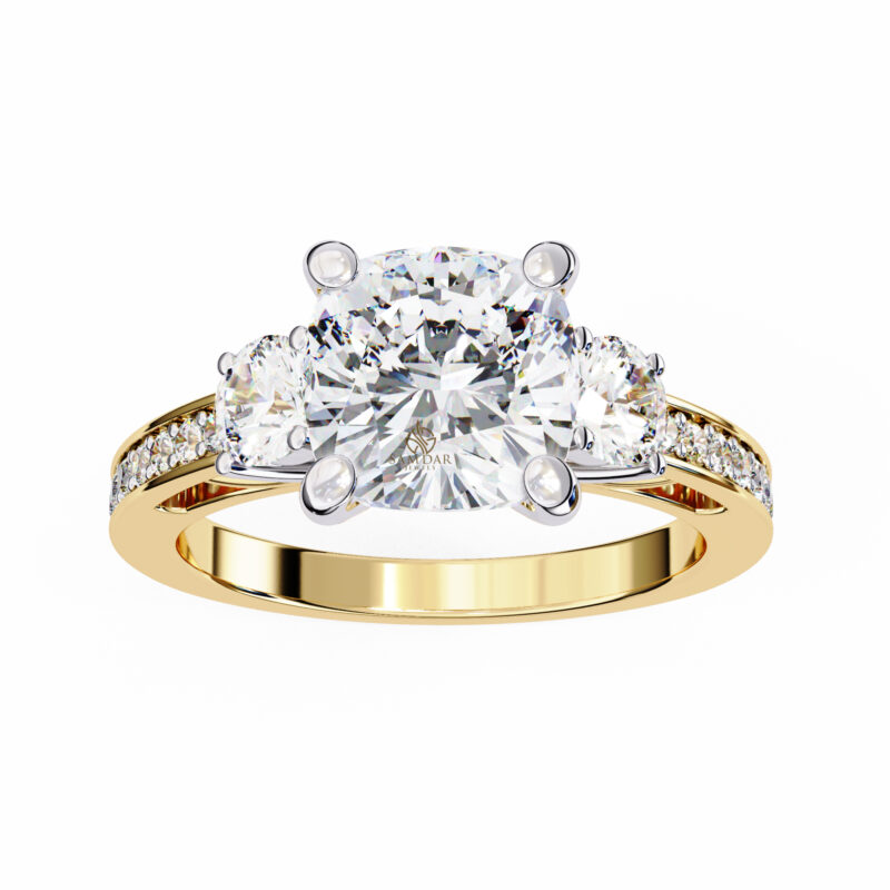 Cushion square Moissanite Engagement Ring For Women - Image 7