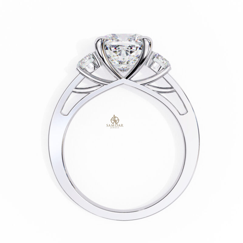 Cushion square Moissanite Engagement Ring For Women - Image 4