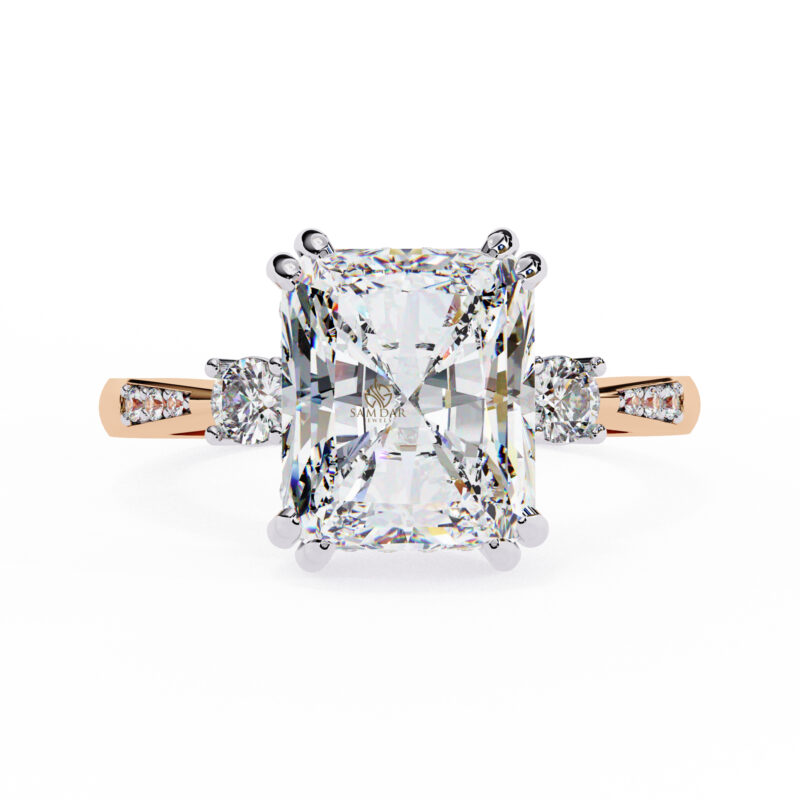 Radiant Moissanite Engagement Ring For Women - Image 3