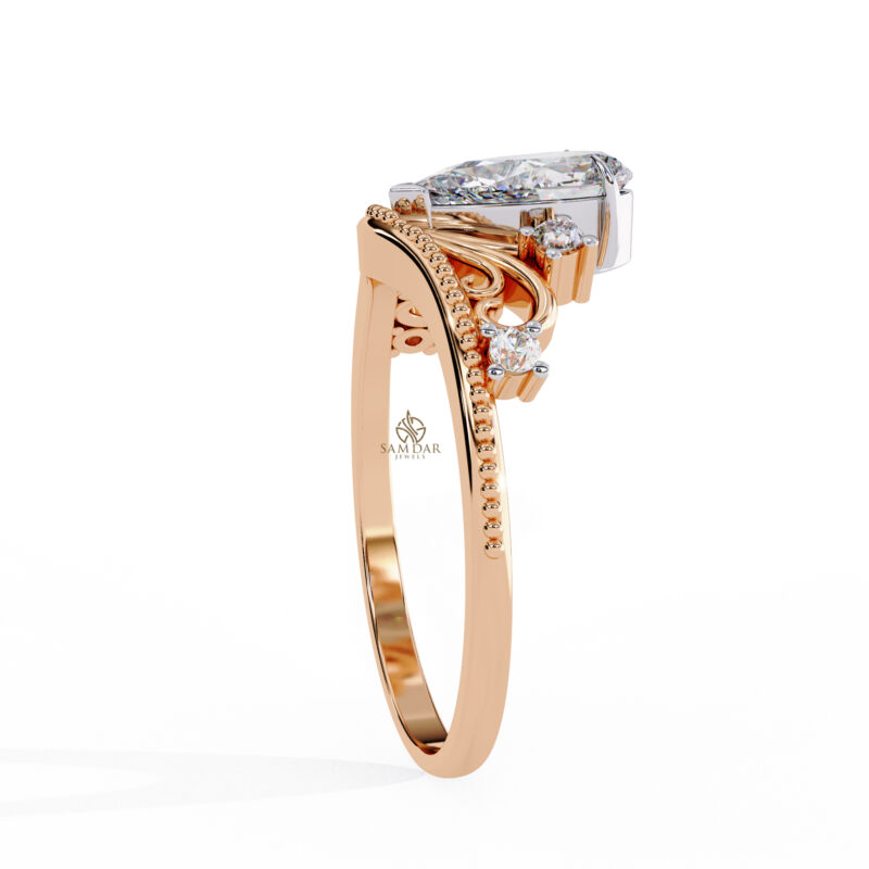 Pear Moissanite Engagement Ring For Women - Image 5