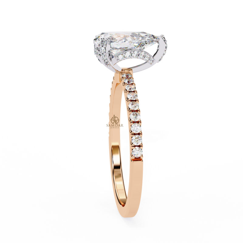 Pear Moissanite Engagement Ring For Women