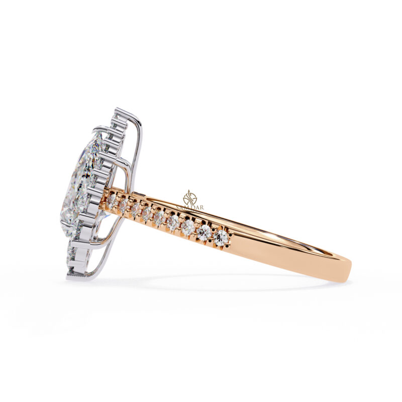 Pear Moissanite Engagement Ring For Women - Image 5