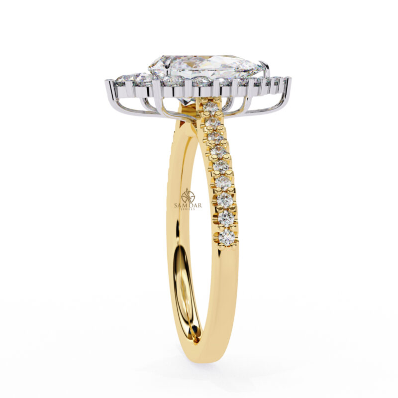 Pear Moissanite Engagement Ring For Women