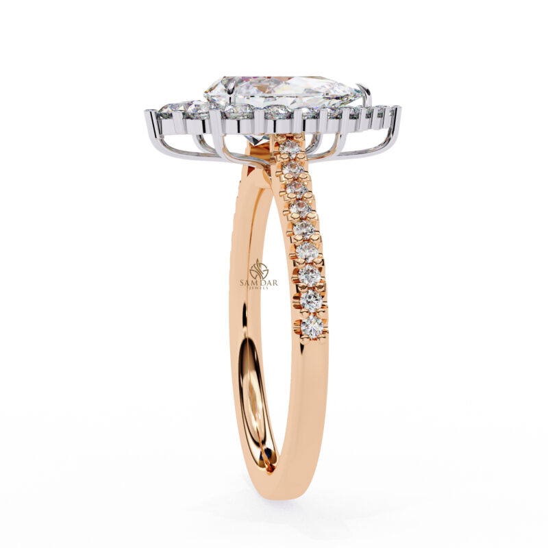 Pear Moissanite Engagement Ring For Women - Image 9