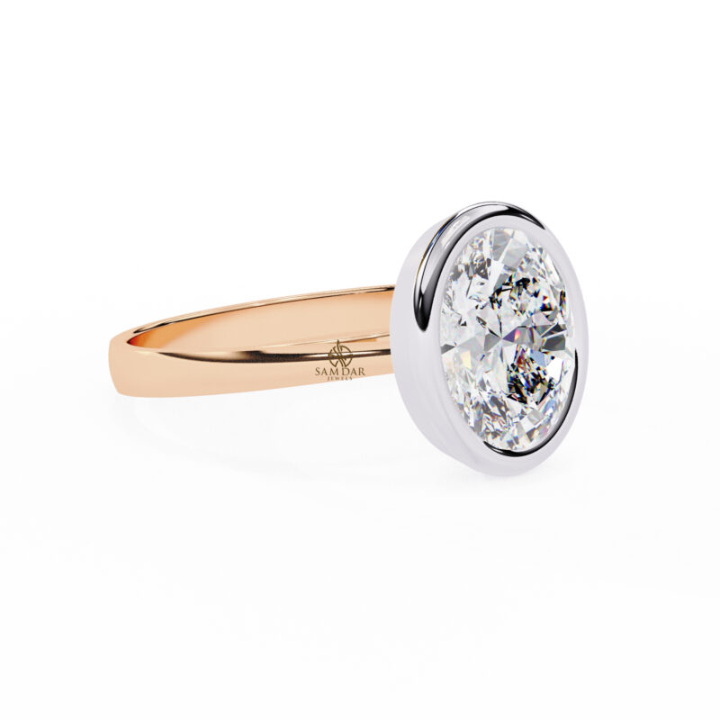 Oval Moissanite Engagement Ring For Women - Image 3