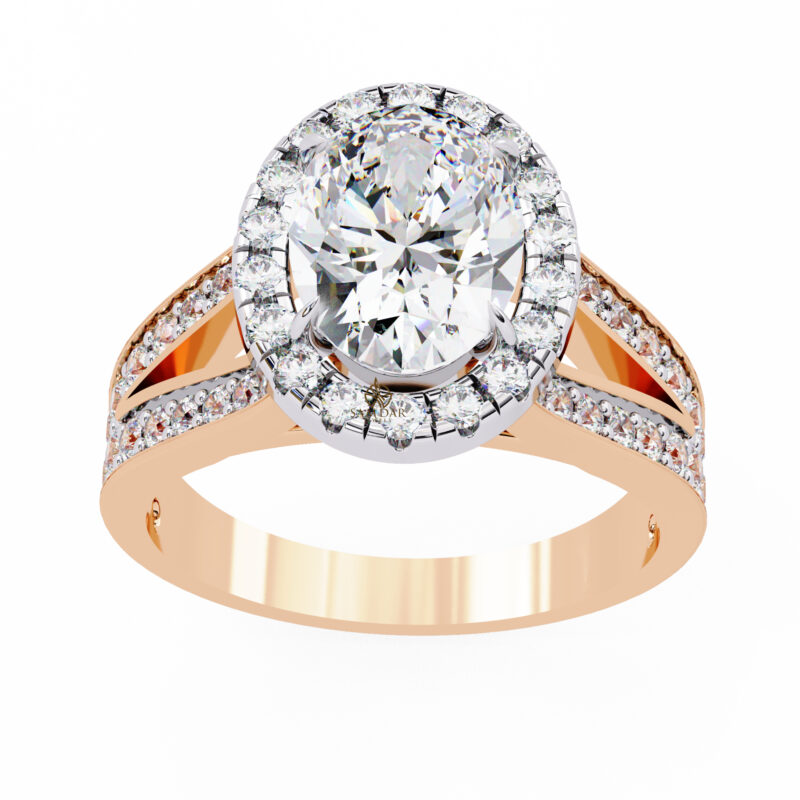 Oval Moissanite Engagement Ring For Women - Image 9