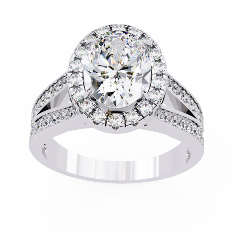 Oval Moissanite Engagement Ring For Women - Image 10