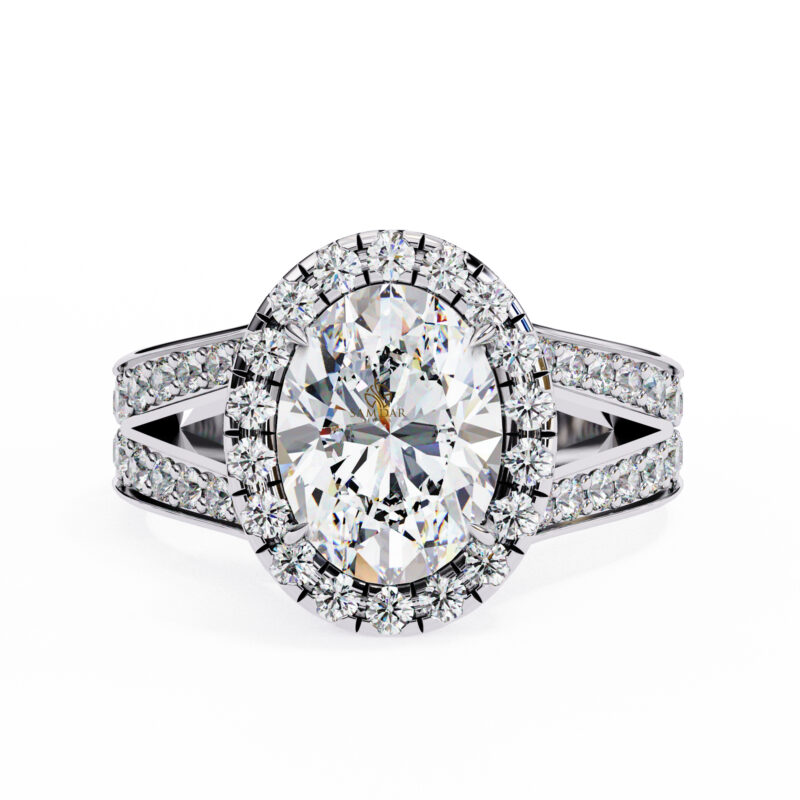 Oval Moissanite Engagement Ring For Women - Image 4