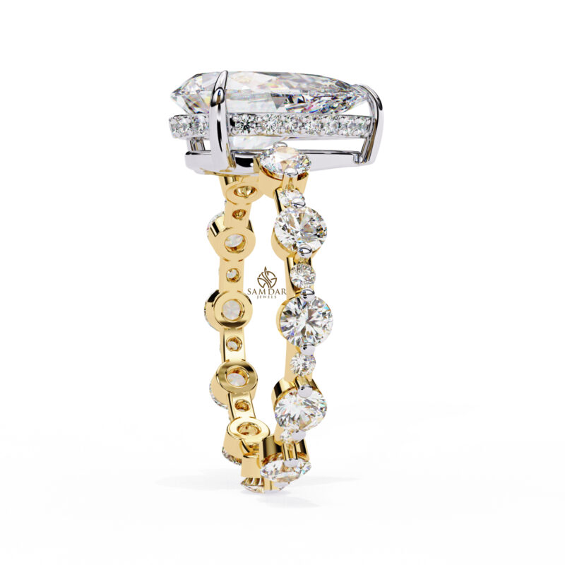 Pear Moissanite Engagement Ring For Women