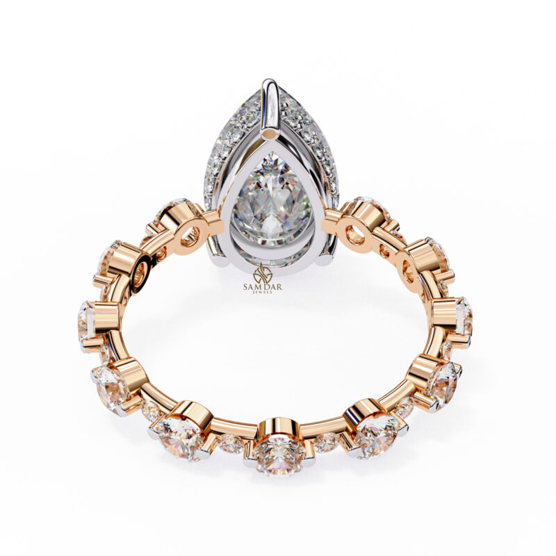 Pear Moissanite Engagement Ring For Women - Image 6