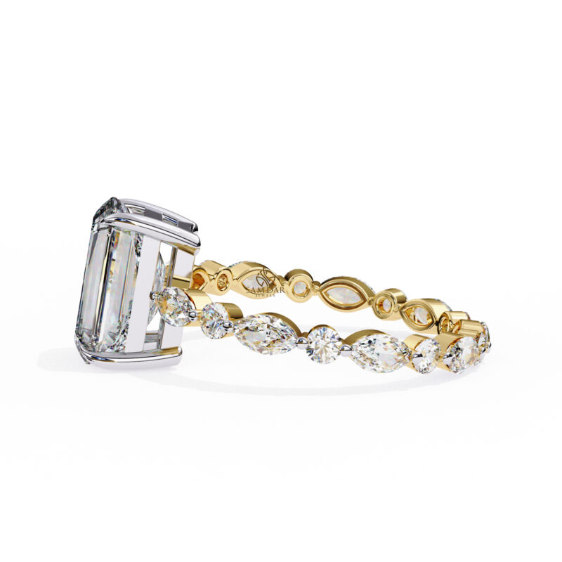 Radiant Moissanite Engagement Ring For Women - Image 9