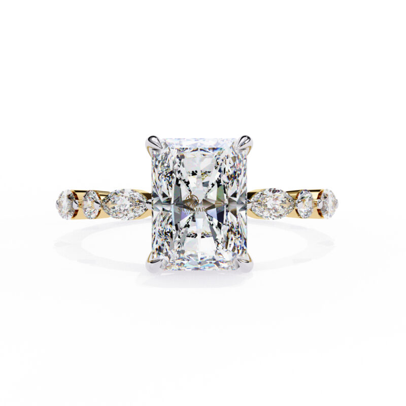 Radiant Moissanite Engagement Ring For Women - Image 6