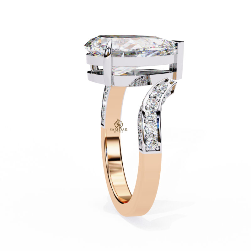 Pear Moissanite Engagement Ring For Women
