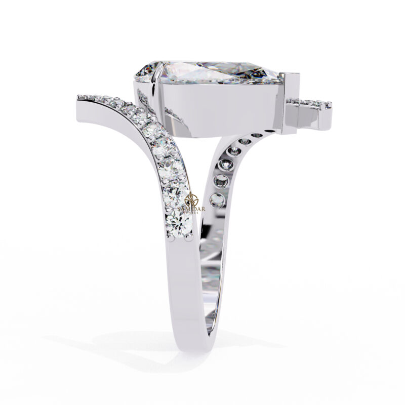 Pear Moissanite Engagement Ring For Women - Image 7