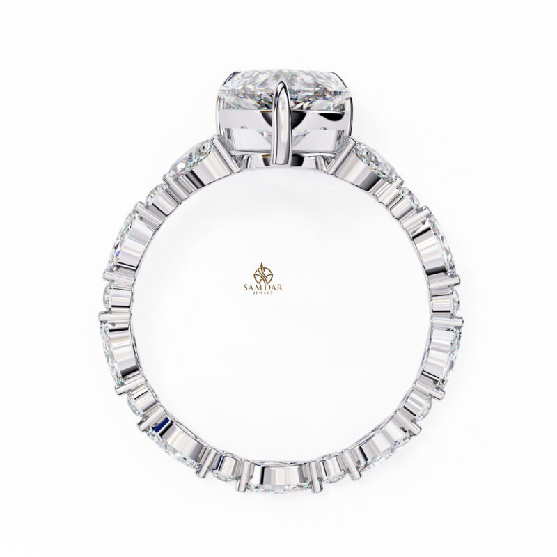 Pear Moissanite Engagement Ring For Women - Image 6