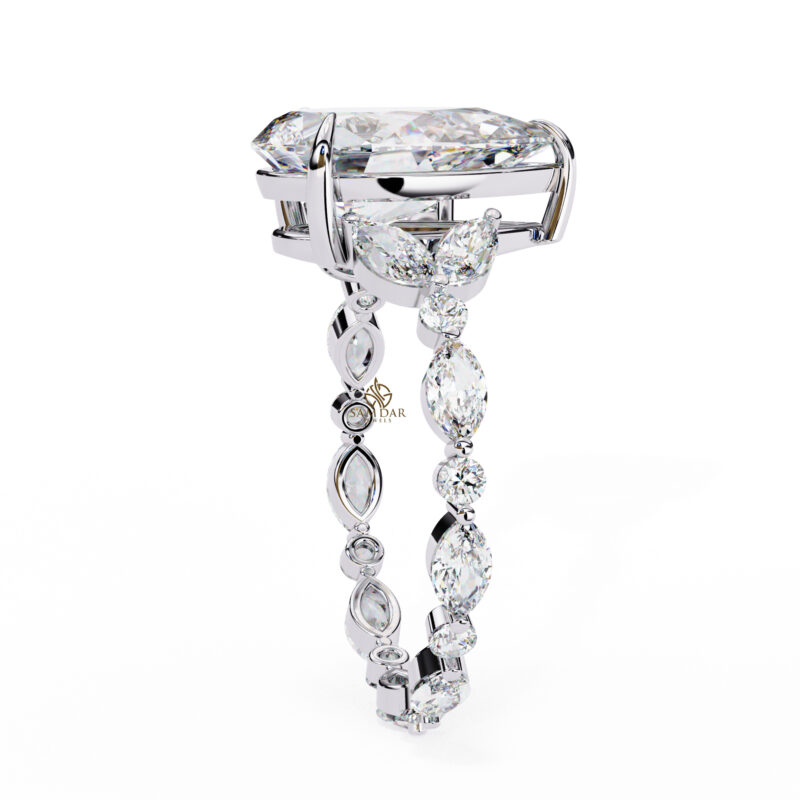 Pear Moissanite Engagement Ring For Women - Image 8