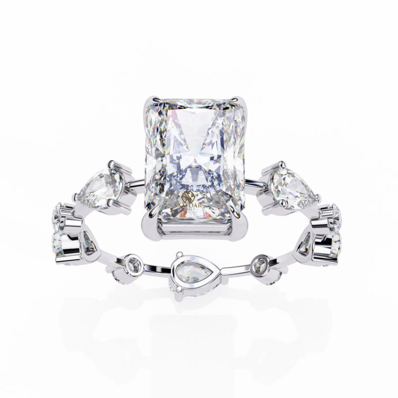 Radiant Moissanite Engagement Ring For Women - Image 9